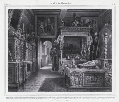 Habitación en el Hotel de Cluny, París, donde María Tudor pasó su período de luto en 1515 tras la muerte de su esposo, el rey Luis XII de Francia de French School