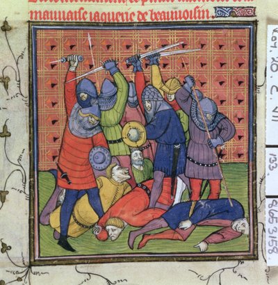 Roy 20 C VII f.133 Brote de esclavitud de French School