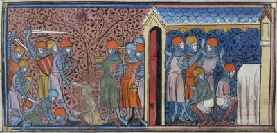 Real 16 G. VI, f.185v Asalto al Mansur de Córdoba, ilustración de las 