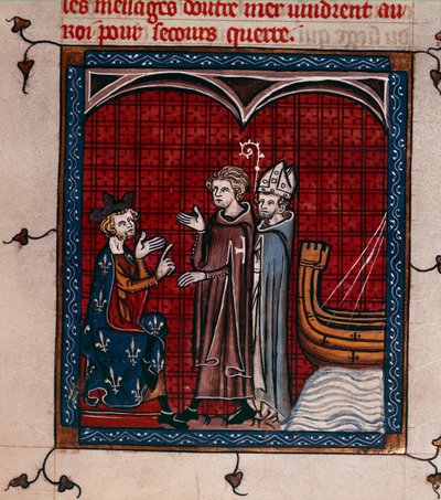 Real 16 G. VI, f.337 Rey Felipe II y Patriarca, ilustración de las 