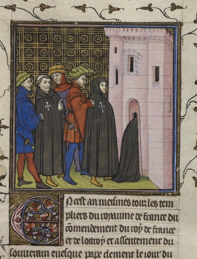 Real 20 C. VII, f. 42v, Arresto de los Templarios, 13 de octubre de French School