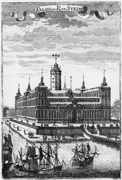 Palacio Real de Estocolmo, ilustración de Description de l