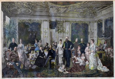 Reunión de familias reales en Dinamarca para celebrar las bodas de plata del zar y la zarina en un pequeño pueblo de Juleboekshusene de 