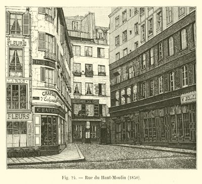 Calle del Haut-Moulin, 1850 de French School