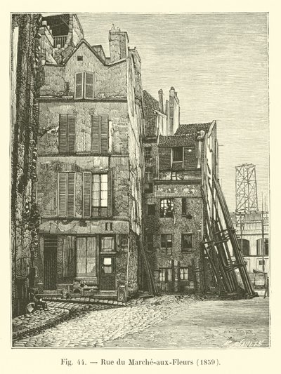 Calle del Mercado de las Flores, 1859 de French School