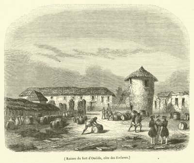 Ruinas del fuerte de Oueida, cote des Esclaves (grabado) de French School