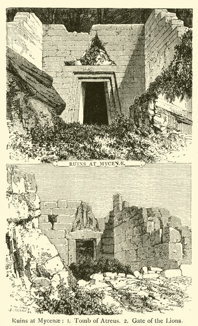 Ruinas en Micenas de French School