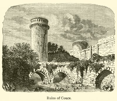 Ruinas de Coucy (grabado) de French School