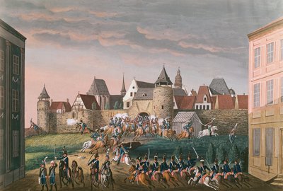 Carga de las tropas imperiales en Hoscht, 28 de agosto de 1800 de French School