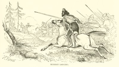 Lanceros rusos (grabado) de French School