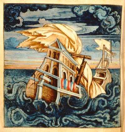 Naufragio, del Theatre des Vices et Vertus, de Jan van der Noot (c.1539-95) de French School
