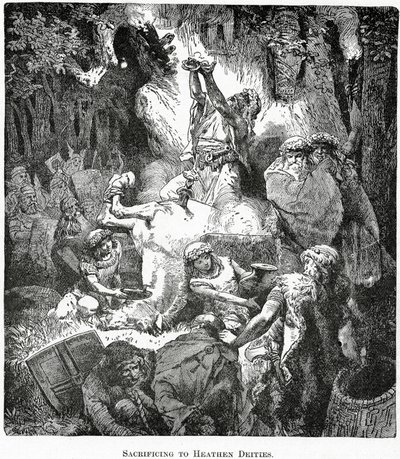 Sacrificio a Deidades Paganas, c.1890 de French School