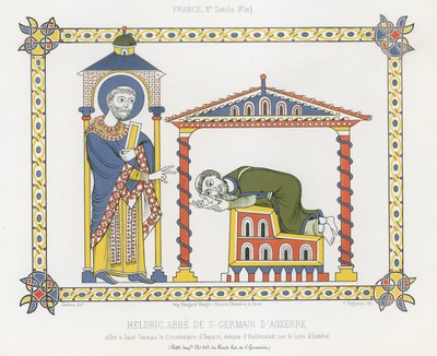 San Germán y Heldric en la Abadía de Saint-Germain d