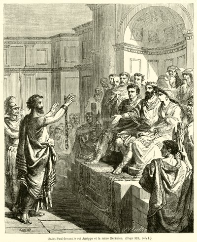 San Pablo ante el rey Agripa y la reina Berenice de French School