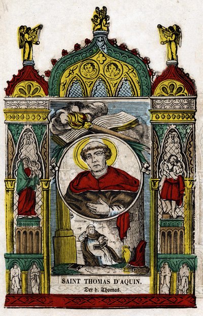 Santo Tomás de Aquino (1228 - 1274). Imagen de Épinal, primera mitad del siglo XIX de French School