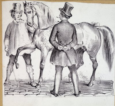 Venta de un caballo (maquillaje y cliente) de French School