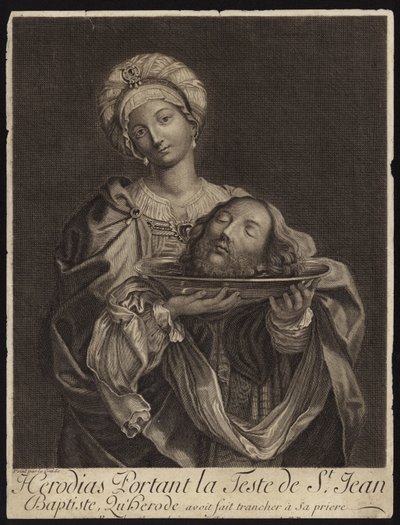 Salomé llevando la cabeza de San Juan Bautista en un plato de French School