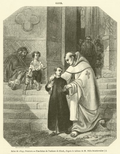 Salón de 1849, Pintura, Una Escena de la infancia de Gluck de French School