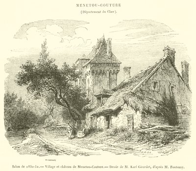 Salón de 1850-51, Pueblo y castillo de Menetou-Couture de French School
