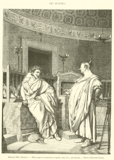 Salón de 1861, Pintura, Dos augures no pueden mirarse sin reír de French School