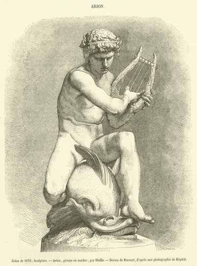 Salón de 1870, Escultura, Arion, grupo en mármol de French School