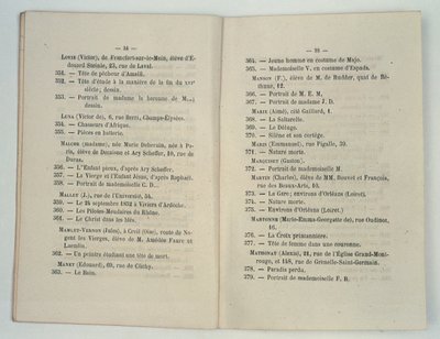 Entrada del catálogo del Salón de los Rechazados para Le Bain de Manet (Desayuno sobre la hierba) 1863 de French School