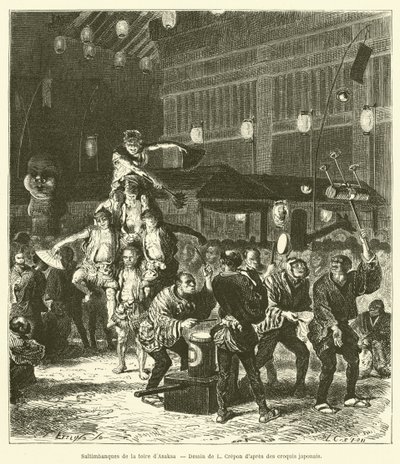 Saltimbanquis de la feria de Asaksa de French School