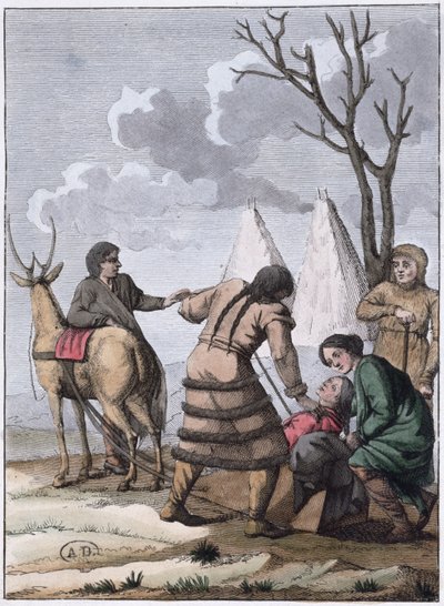 Matrimonio samoyedo, 1811 de French School