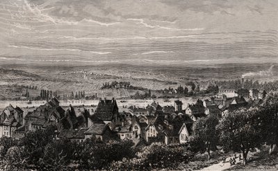 Sarreguemines - Moselle - grabado en 
