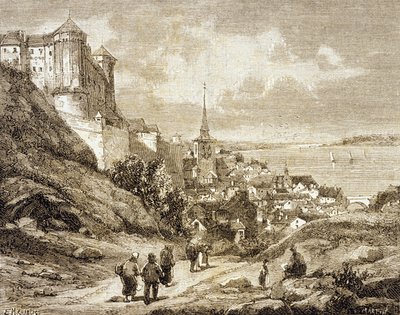Saumur, Francia (grabado) de French School