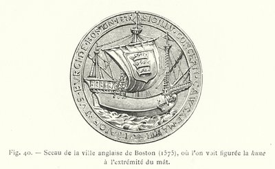 Sello de la ciudad inglesa de Boston de French School