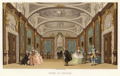 Escena de teatro de French School