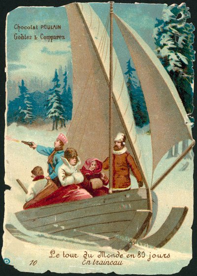 Escena de La vuelta al mundo en ochenta días, de Julio Verne de French School