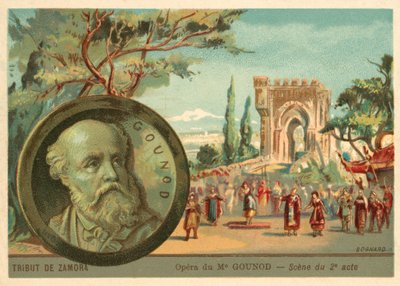 Escena de la ópera Le Tribut de Zamora de Charles Gounod de French School