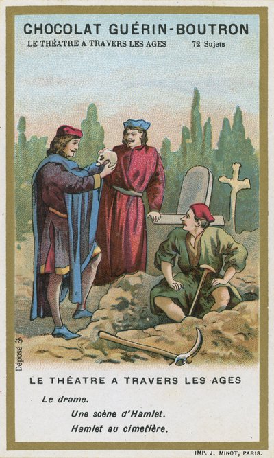 Escena de Hamlet, por William Shakespeare de French School