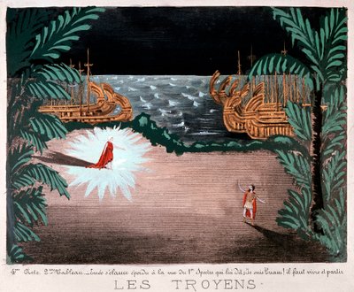 Escena de Los Troyanos, de Hector Berlioz, 1890 de French School