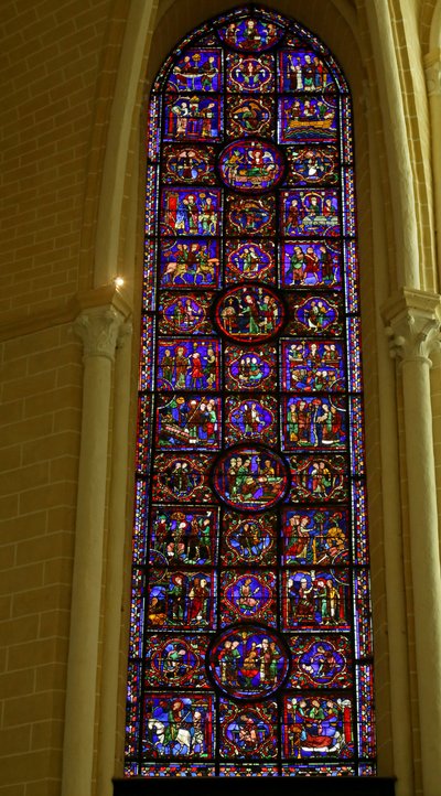 Escena de la Vida de San Martín, Catedral de Chartres de French School