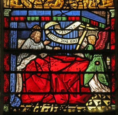 Escena de la leyenda de La Cruz: el sueño de Constantino de French School