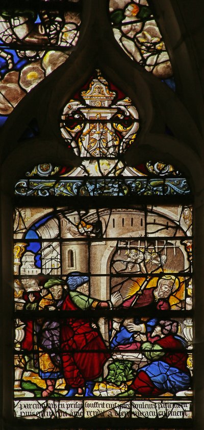 Escena de la vida de San Roque: la muerte del santo de French School