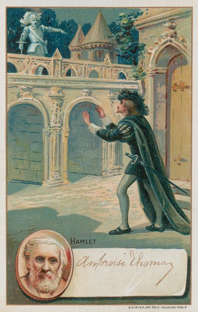 Escena de la ópera Hamlet de French School