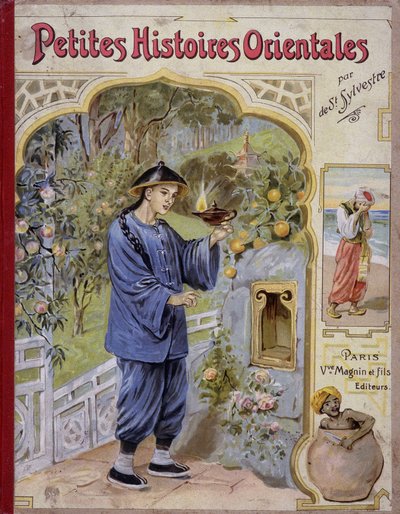 Escena de “Pequeñas historias orientales”, cuentos árabes de las 1001 noches (cuentos de las mil y una noches). En la víspera de Año Nuevo. de French School