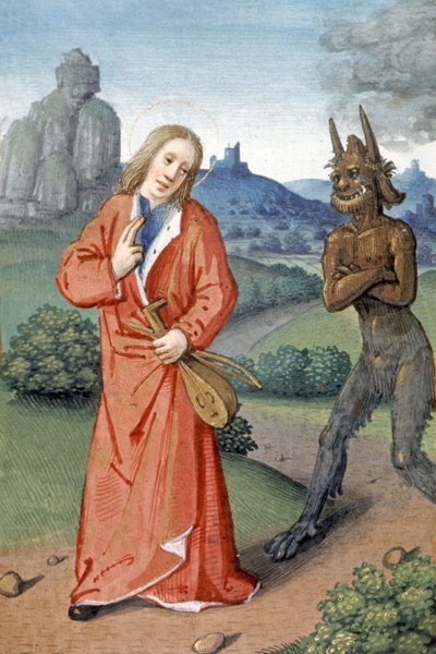 Escena de tentación de French School