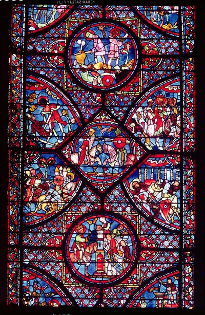 Escenas de la vida de Carlomagno (747-814) del deambulatorio, c.1215-25 de French School