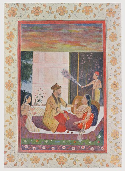 Scheherazade capturada por el Rey, ilustración de Las Mil y Una Noches, 1895 de French School