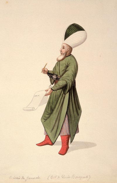 Escriba de los Comandantes de los Jenízaros, período otomano, tercer cuarto del siglo XVIII de French School