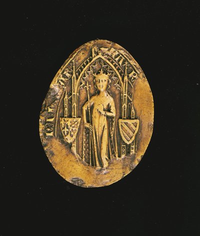 Sello de Margarita de Borgoña (1290-1315) 1311 de French School