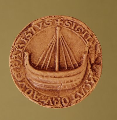 Sello de la Hansa de los comerciantes de agua, principios del siglo XIII de French School