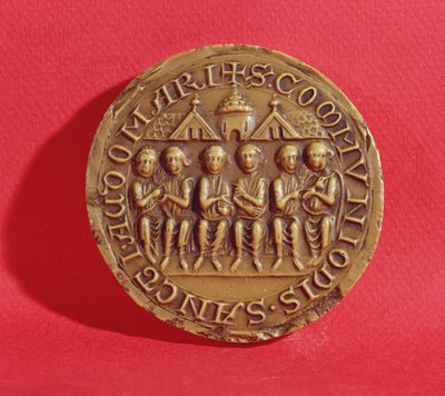 Sello de la Ciudad de Saint Omer que representa a los concejales de French School