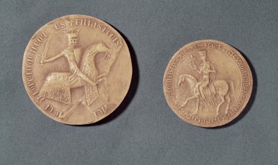 Sellos de Carlos I (1226-85) de Anjou y Beatriz (d.1267) de Provenza de French School