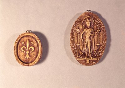 Sellos de Margarita de Provenza, 1284 de French School